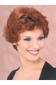 Synthetic Cropped Curly Auburn Beautiful Classic Wigs