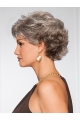 Capless 5" Grey Pixie Curly Synthetic Wig