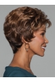 6" Cropped Curly Brown Natural Synthetic Wig