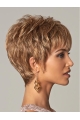 Stylish Blonde Curly Cropped Synthetic Wigs