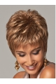 Stylish Blonde Curly Cropped Synthetic Wigs