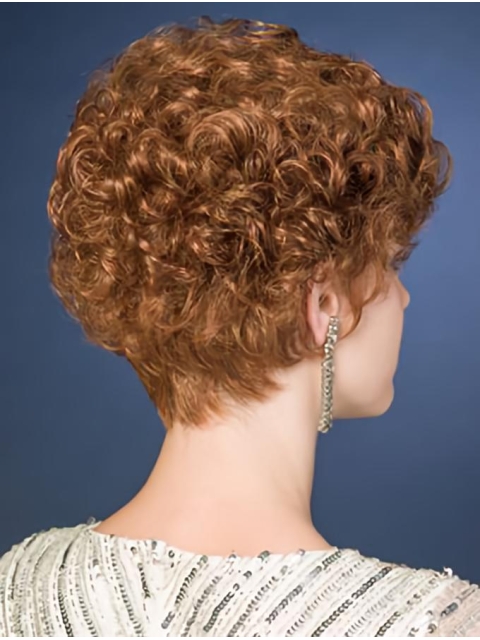 New Design Blonde Curly Cropped Synthetic Comfortable Wigs