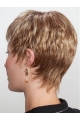 Cropped Blonde 6" Straight Synthetic Monofilament Wig