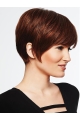 Capless 6" Straight Auburn Modern Short Wigs