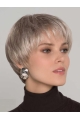 Straight Grey 8" Boycuts Monofilament Short Hair Wigs