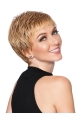 Straight Cropped 3" Capless Boycuts Best Synthetic Blonde Wigs