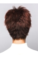 Red 4" Boycuts Hairstyles Capless Synthetic Wigs