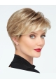 Monofilament 4" Straight Short Blonde Synthetic Hair Wigs