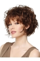 Auburn Capless 8" Short Straight Synthetic Wigs With Bangs