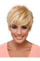 Gorgeous Cropped Blonde Straight Celebrity Wigs