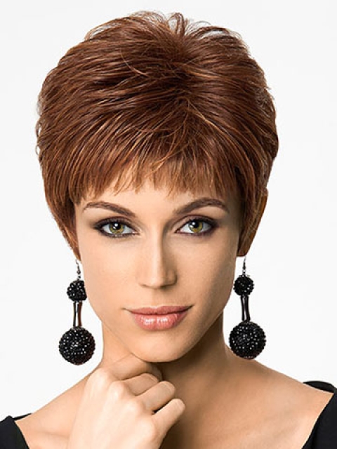 6" Straight Auburn Boycuts Short Wigs