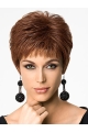 6" Straight Auburn Boycuts Short Wigs