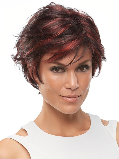 6" Straight 100% Hand-Tied Wigs And Synthetic