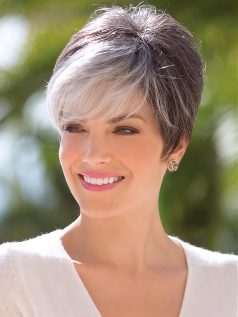 Cropped Straight Capless Boycuts Synthetic Wigs Short Hair