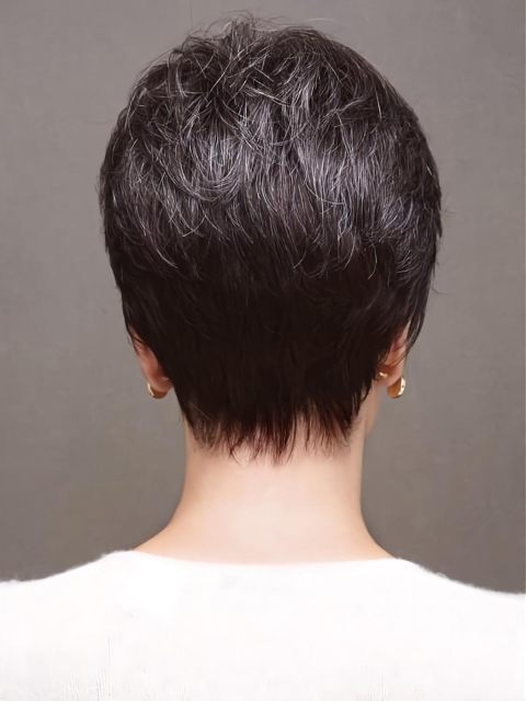 Cropped Straight Capless Boycuts Synthetic Wigs Short Hair