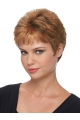 Straight Brown Boycuts 4" Synthetic Capless Wigs