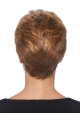 Straight Brown Boycuts 4" Synthetic Capless Wigs