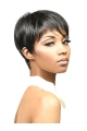 Pleasing Black Straight Cropped African American Wigs