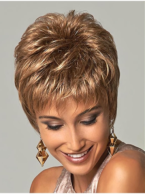 Hairstyles Brown Straight Cropped Wigs