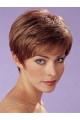 Gentle Auburn Boycuts Straight Short Wigs