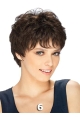 Brown Perfect Remy Human Hair Straight Short Wigs