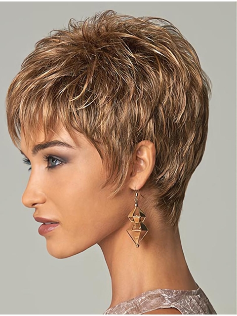 Brown Boycuts No-fuss Straight Short Wigs