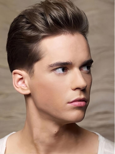 Exquisite Brown Straight Cropped Men Wigs