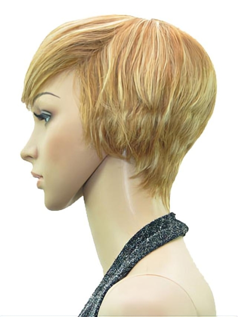 Online Brown Straight Cropped Celebrity Wigs