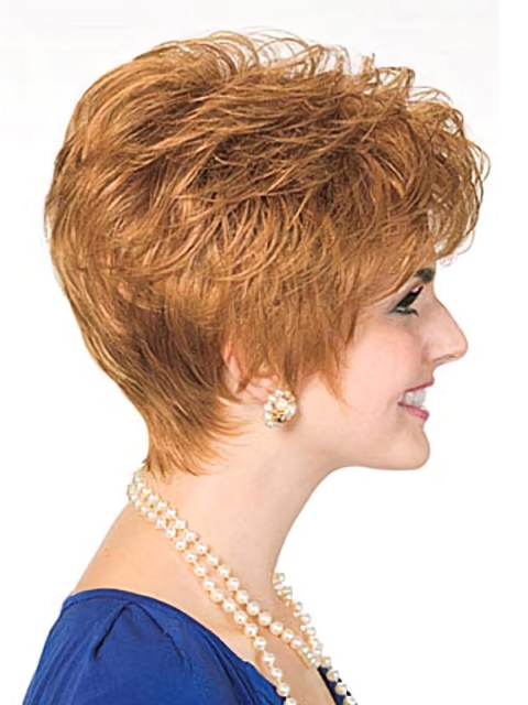 Polite Straight Boycuts Blonde Short Wigs