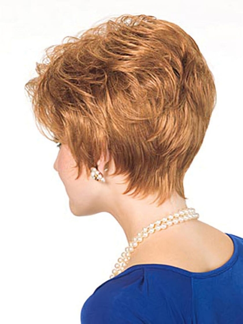 Polite Straight Boycuts Blonde Short Wigs