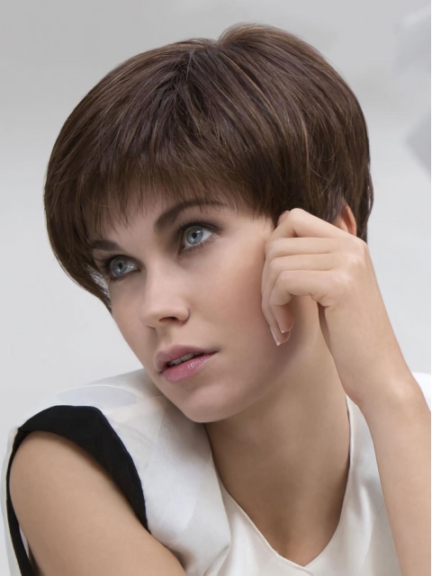 Lace Front Fashionable Boycuts Straight Short Wigs