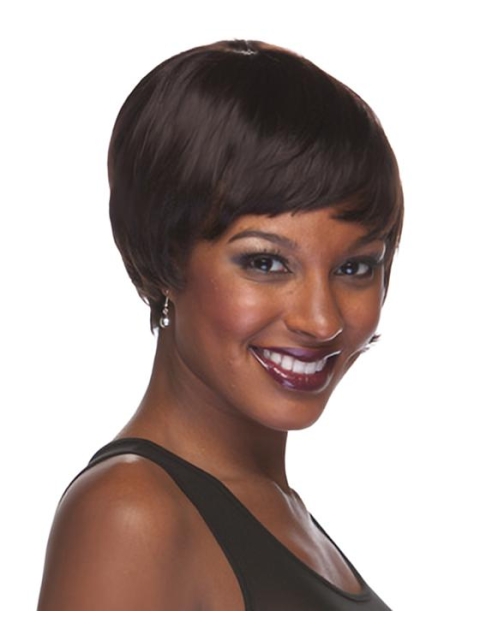 Brown Easy Boycuts Straight Short Wigs