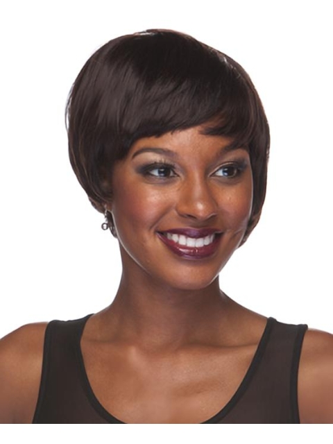 Brown Easy Boycuts Straight Short Wigs