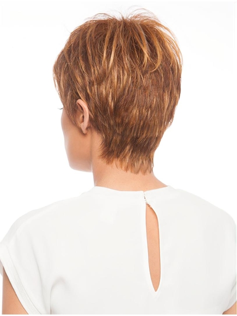 Auburn Tempting Boycuts Straight Short Wigs