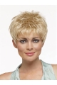 Comfortable Blonde Straight Cropped Synthetic Wigs