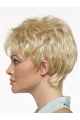 Comfortable Blonde Straight Cropped Synthetic Wigs