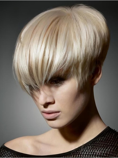 Nice Straight Boycuts Blonde Short Wigs