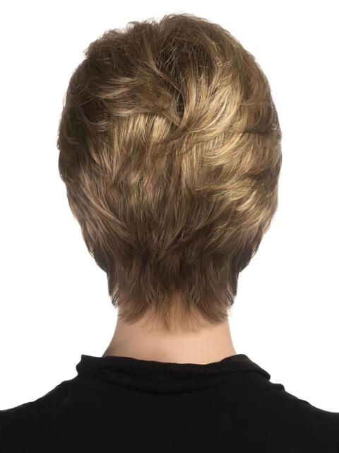 Blonde Straight Synthetic Unique Short Wigs