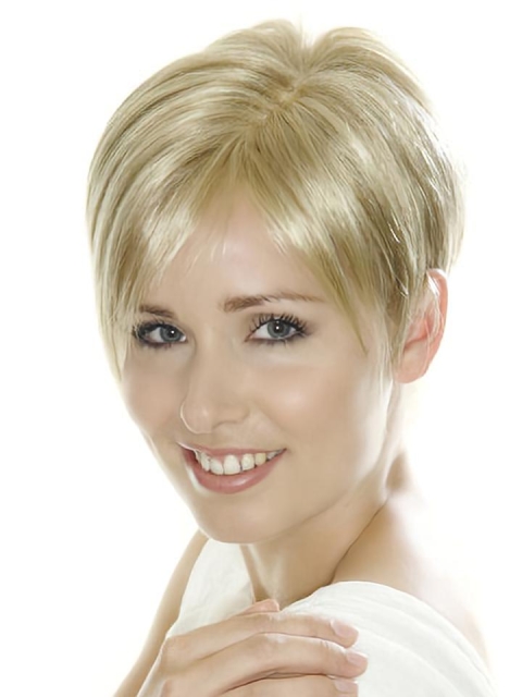 Glamorous Lace Front Boycuts Blonde Short Wigs