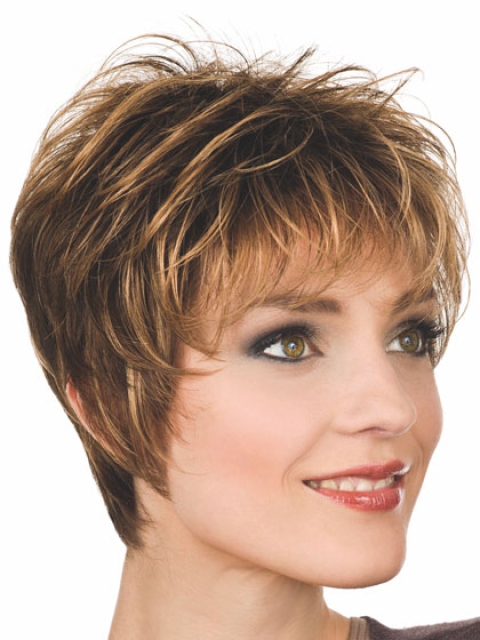 Fashionable Auburn Boycuts Straight Short Wigs