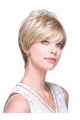 Blonde Monofilament Synthetic Mature Short Wigs