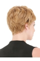 Fashionable Blonde Straight Cropped Synthetic Wigs