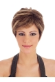 Brown Soft Boycuts Straight Short Wigs