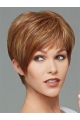 Comfortable Brown Straight Cropped Synthetic Wigs