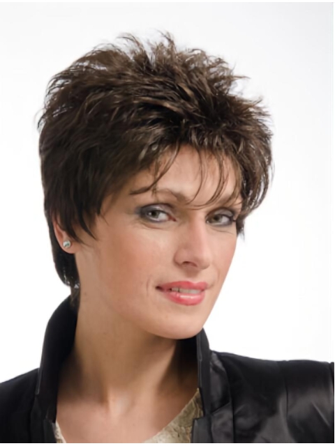 Amazing Straight Brown Boycuts New Design Wigs