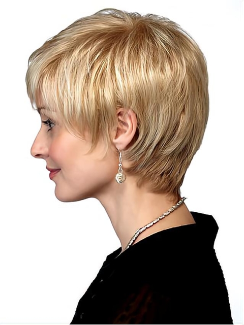 Blonde Ideal Boycuts Straight Short Wigs