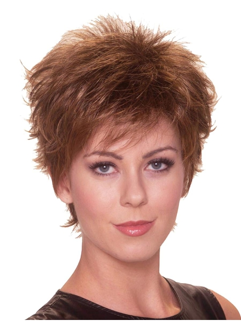 Stylish Auburn Straight Cropped Synthetic Wigs