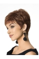 Soft Auburn Straight Cropped Synthetic Wigs