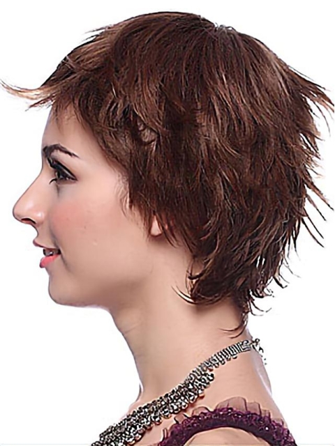 Fabulous Auburn Layered Straight Short Wigs