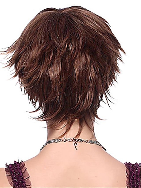 Fabulous Auburn Layered Straight Short Wigs